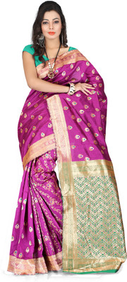 

Azara Lifestyle Self Design Banarasi Banarasi Silk Saree(Pink), Pink01