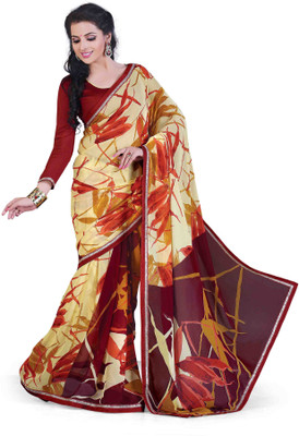 

Ridham Sarees Printed Fashion Handloom Chiffon Saree(Multicolor)