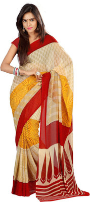 

Indian Wear Online Printed Fashion Georgette Saree(Multicolor), Multicolor43