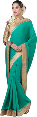 

Parisha Embroidered Fashion Georgette Saree(Pack of 2, Green), Sea green