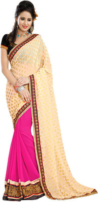 

New Trend Embroidered Fashion Georgette Saree(Multicolor)