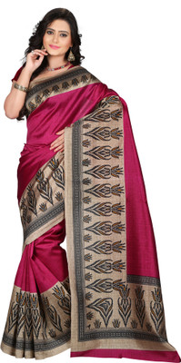 Vastrakala Printed Bollywood Art Silk Saree(Multicolor)