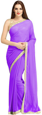 

Stylezone Self Design Fashion Chiffon Saree(Purple)