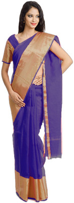 

Javuli Self Design Arani Pattu Handloom Silk Cotton Blend Saree(Multicolor), Multicolour