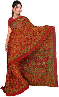 

Khushali Self Design, Printed Fashion Chiffon Saree(Multicolor), Maroon;multicolor