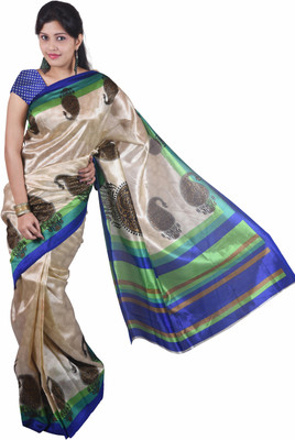 

Right Shape Printed Bollywood Art Silk Saree(Blue)