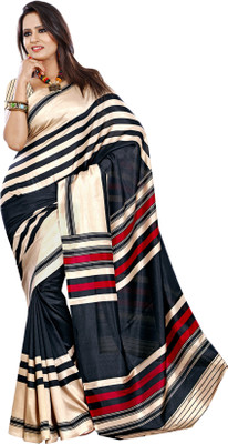

Right Shape Printed Bollywood Art Silk Saree(Black)