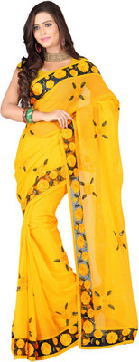 

Ansu Fashion Self Design Fashion Georgette Saree(Yellow)