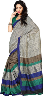 

Khoobee Self Design, Printed Fashion Jute, Silk Saree(Green, Multicolor)