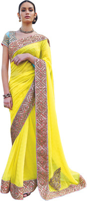 

Vishal Self Design Fashion Georgette Saree(Yellow)