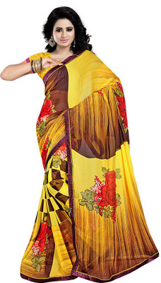 

Party Wear Dresses Printed Fashion Chiffon Saree(Yellow)