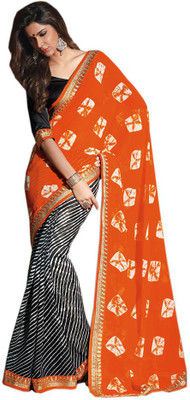 

Party Wear Dresses Printed Fashion Pure Chiffon Saree(Multicolor), Multicolor502