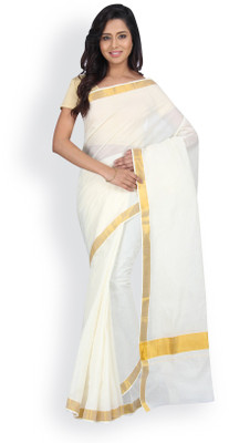 59% OFF on Pavechas Solid Venkatagiri Cotton Saree(White) 59% OFF on Pavechas Solid Venkatagiri Cotton Saree(White)
