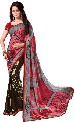 

PSHOPEE Floral Print Fashion Chiffon Saree(Red)