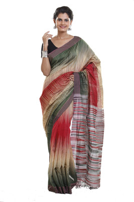 

Sanrocks Global Fashions Woven Tant Polycotton Saree(Red, Green)