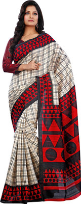 

JTInternational Printed Bhagalpuri Silk Saree(Multicolor)