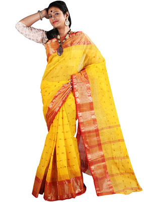 

Hawai Self Design Fashion Cotton Saree(Yellow)