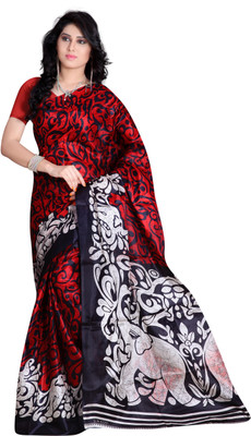 SVB Sarees Printed Daily Wear Silk Blend Saree(Multicolor)
