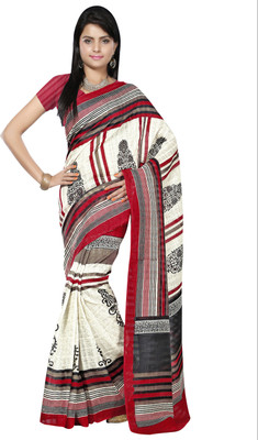 

JTInternational Printed Bhagalpuri Silk Saree(Multicolor)