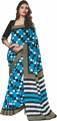 

Sunaina Printed Fashion Cotton Linen Blend Saree(Multicolor)