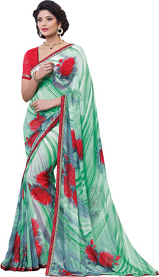 

Khoobee Self Design, Printed Fashion Georgette Saree(Multicolor), Multicolor;red