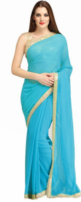 

Indian E Fashion Self Design Fashion Georgette Saree(Light Blue)