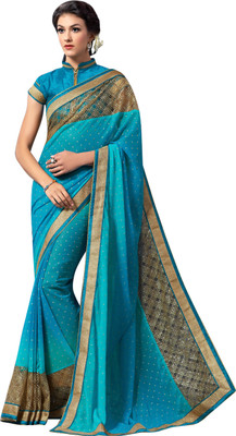 

Brijraj Embellished Fashion Georgette Saree(Blue)