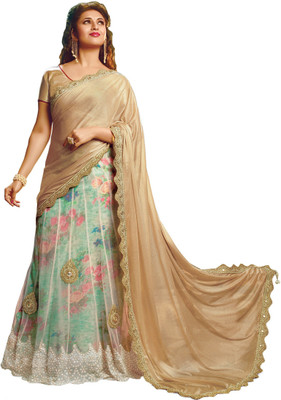 

Ridham Sarees Embellished, Floral Print Bollywood Georgette Saree(Multicolor)
