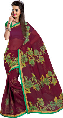 

Jiya Self Design, Printed Fashion Georgette Saree(Multicolor)