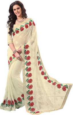 

Indian Wear Online Printed Fashion Pure Chiffon Saree(Multicolor), Multicolor419