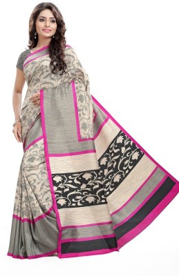 AJS Self Design Bollywood Art Silk Saree(Multicolor)