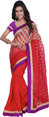 

Weavedeal Embellished Banarasi Art Silk Saree(Red)