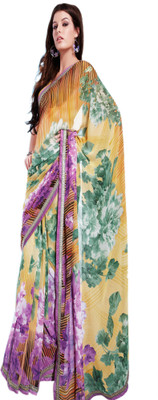 

Vishal Printed Fashion Georgette Saree(Multicolor), Multi color