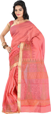 

Roopkala Silks Solid Fashion Silk Cotton Blend Saree(Pink)