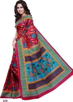 

Hi-Choice Printed Fashion Cotton Saree(Pink)