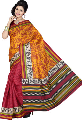 

Ishin Printed Fashion Art Silk Saree(Multicolor)