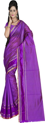 

Ansu Fashion Solid Fashion Georgette Saree(Purple), Blue