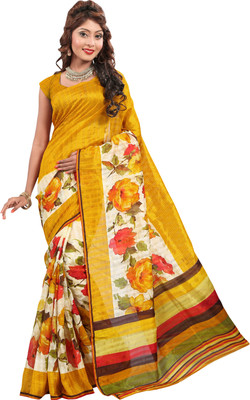 

Khushali Self Design, Printed Fashion Art Silk Saree(Yellow, Multicolor), Multicolor;yellow