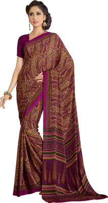 

Jiya Self Design, Printed Fashion Crepe Saree(Multicolor, Magenta), Magenta;multicolor