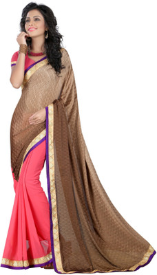 

Gunjan Creations Self Design Fashion Crepe Saree(Multicolor)