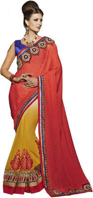 

Desi Butik Self Design Fashion Jacquard Saree(Pink)