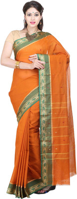 

Goodway Striped Madurai Cotton Saree(Orange)