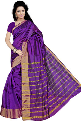 

Indian Wear Online Printed Fashion Art Silk Saree(Purple)