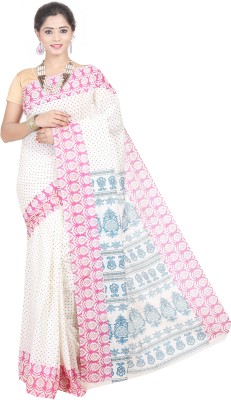 

Fashionkiosks Self Design Balarampuram Cotton Saree(Multicolor), Cream