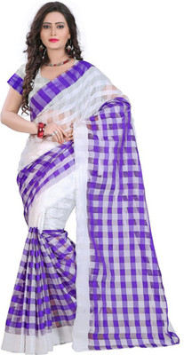 

Indian Wear Online Printed Fashion Cotton Saree(Purple)