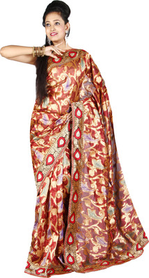

Anushree Saree Self Design Fashion Chanderi Saree(Multicolor), Red