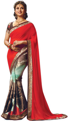 

Ridham Sarees Printed Bollywood Georgette Saree(Multicolor)