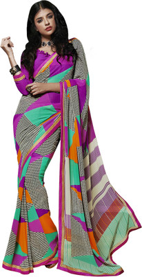 

Jiya Self Design, Printed Fashion Georgette Saree(Pink, Multicolor), Multicolor;pink