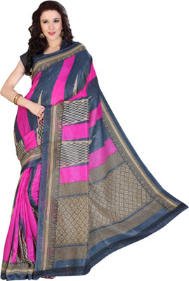 

Khushali Self Design, Printed Fashion Art Silk Saree(Pink, Multicolor), Multi;pink