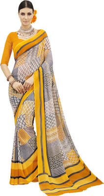 

Khushali Self Design, Printed Fashion Georgette Saree(Yellow, Multicolor), Multicolor;yellow